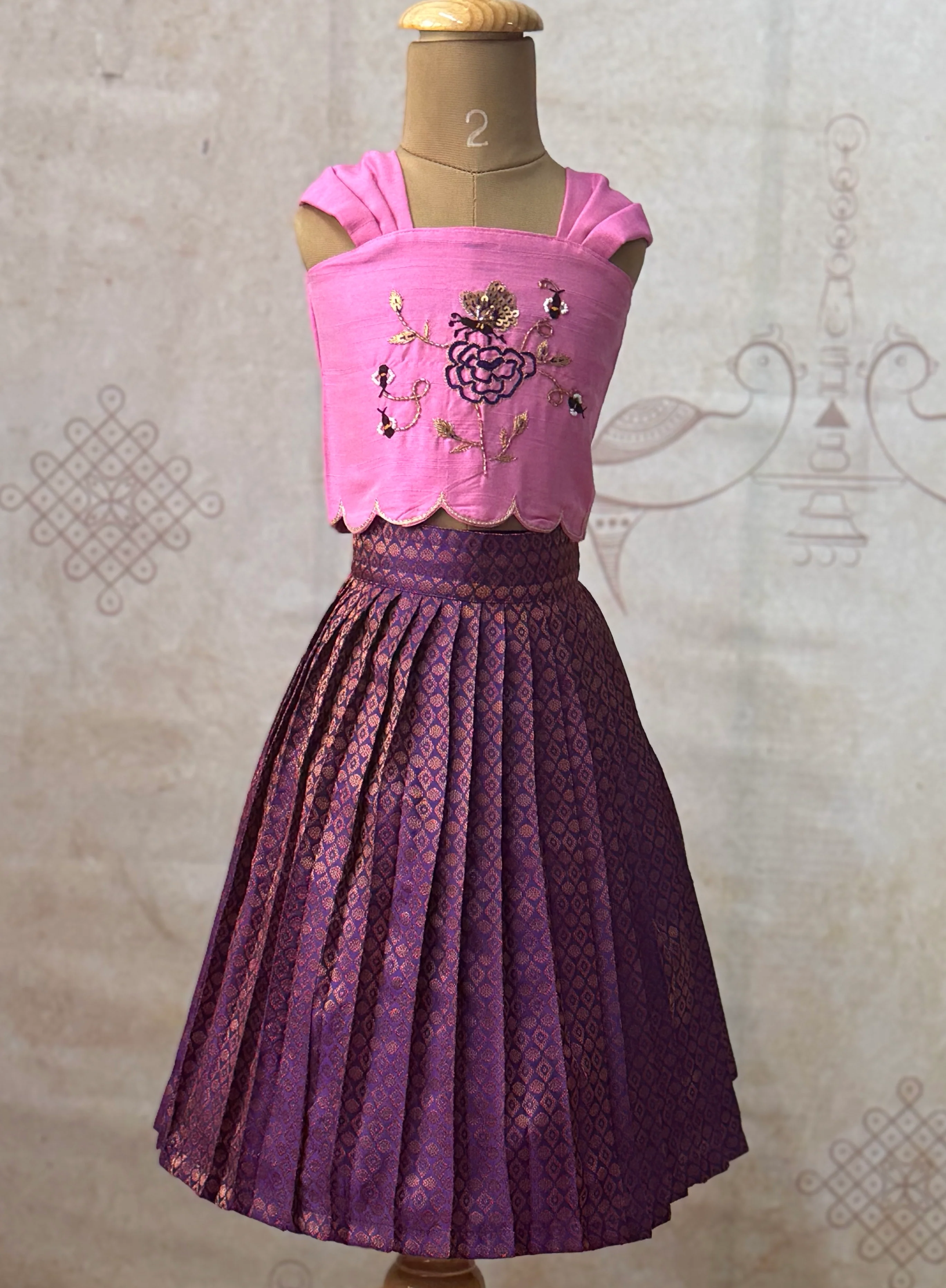 Kids Crop Top and Skirt
